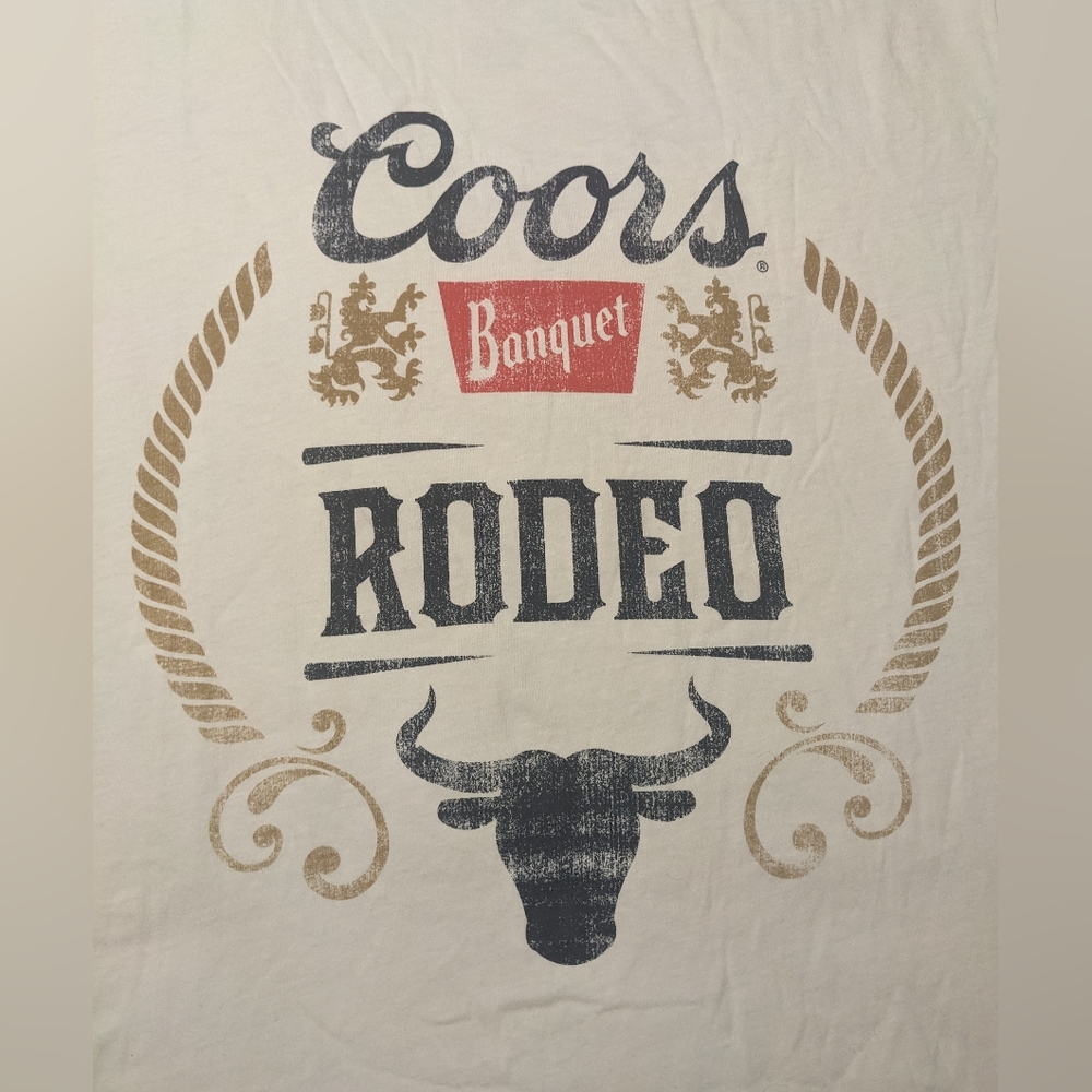 Oddpeople by RKB Coors Banquet Rodeo Western Vintage Inspired White T-Shirt sz L - Picture 4 of 10